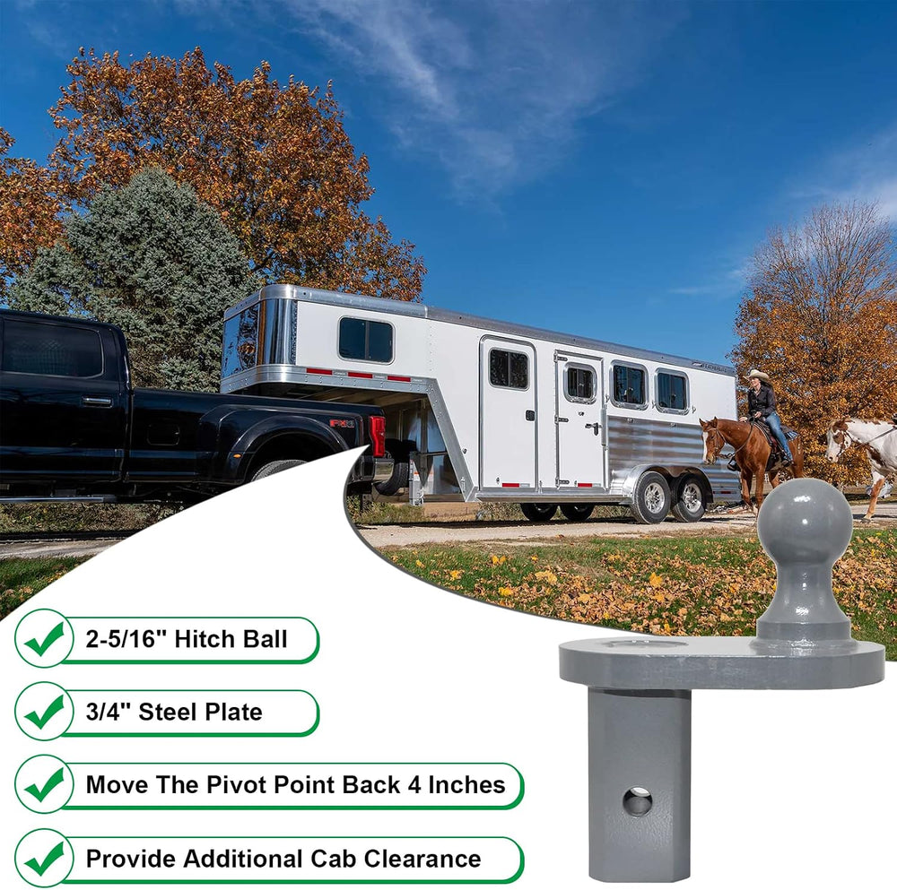 GNXA4085 Gooseneck Ball Extender, Heavy Trailer Hitch for B&W Trailer Hit...