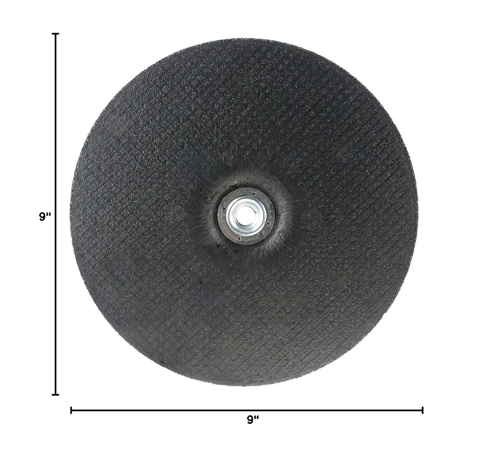 Weiler 56470 9" X 1/4" Wolverine Type 27 Grinding Wheel, A24R, 5/8&...