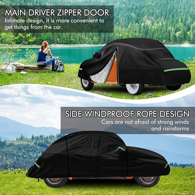 for VW 1960-1980 Volkswagen Beetle Bug Sedan 2-Door Saloon Car Covers 210D