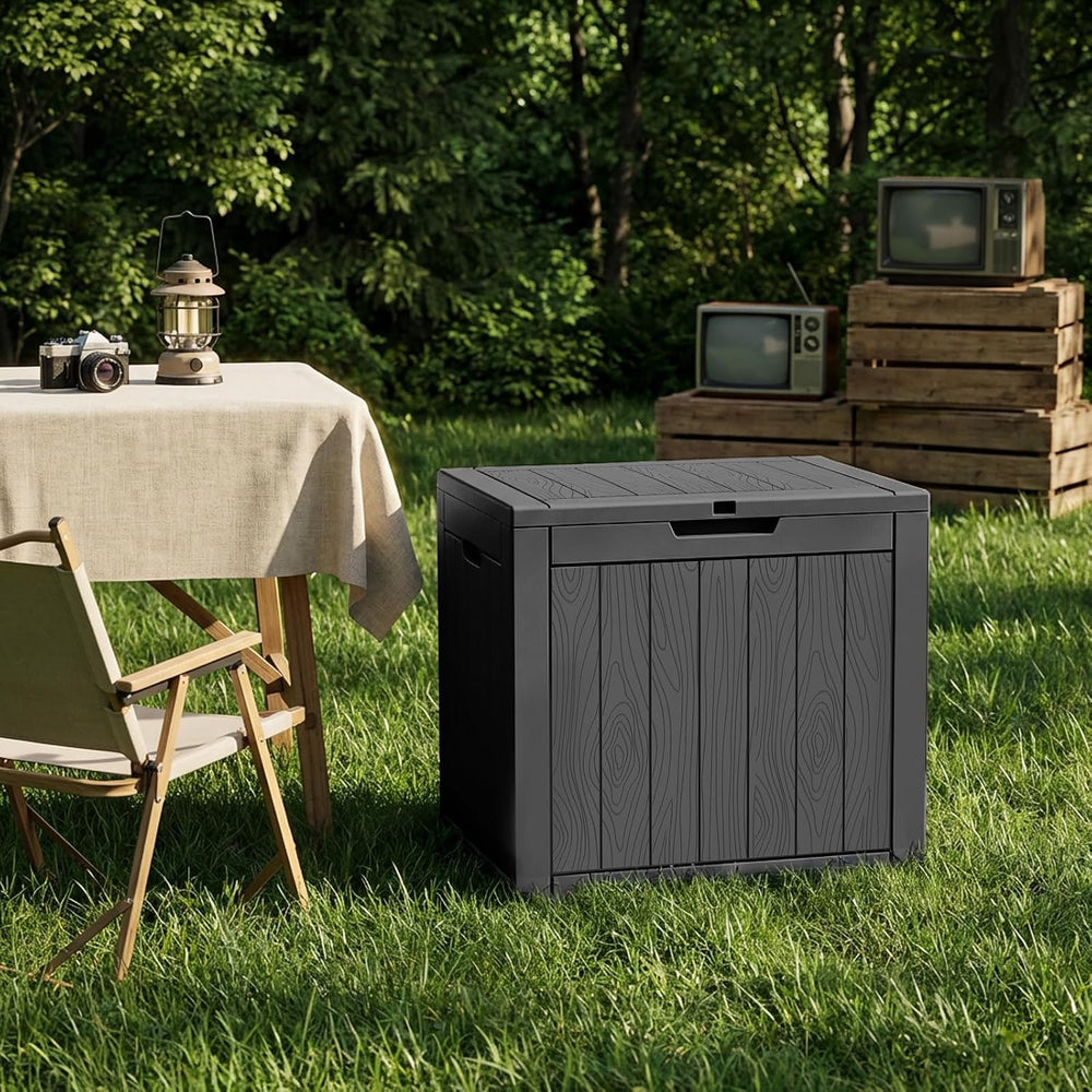 EasyUp 35 Gallon Deck Box Small Deck Box for Indoor and Outdoor,Waterproof St...