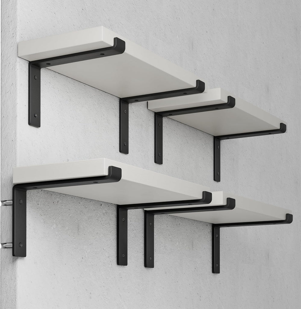 BATODA 10" Z Shelf Brackets with Lip for 9.25" Boards, Heavy Duty, ...