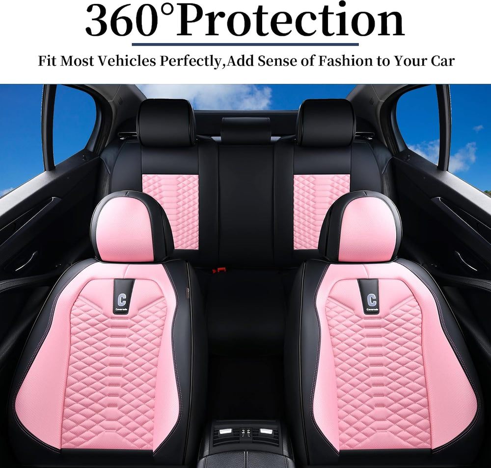 Coverado Car Seat Covers Full Set, 5 Seats Universal Seat Covers for Cars, Br...