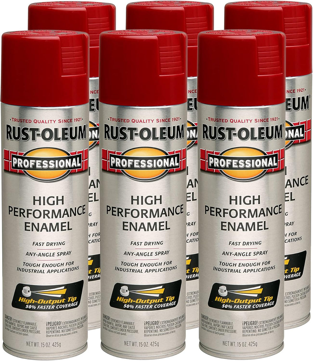 Rust-Oleum 7565838-6PK Professional High Performance Enamel Spray Paint