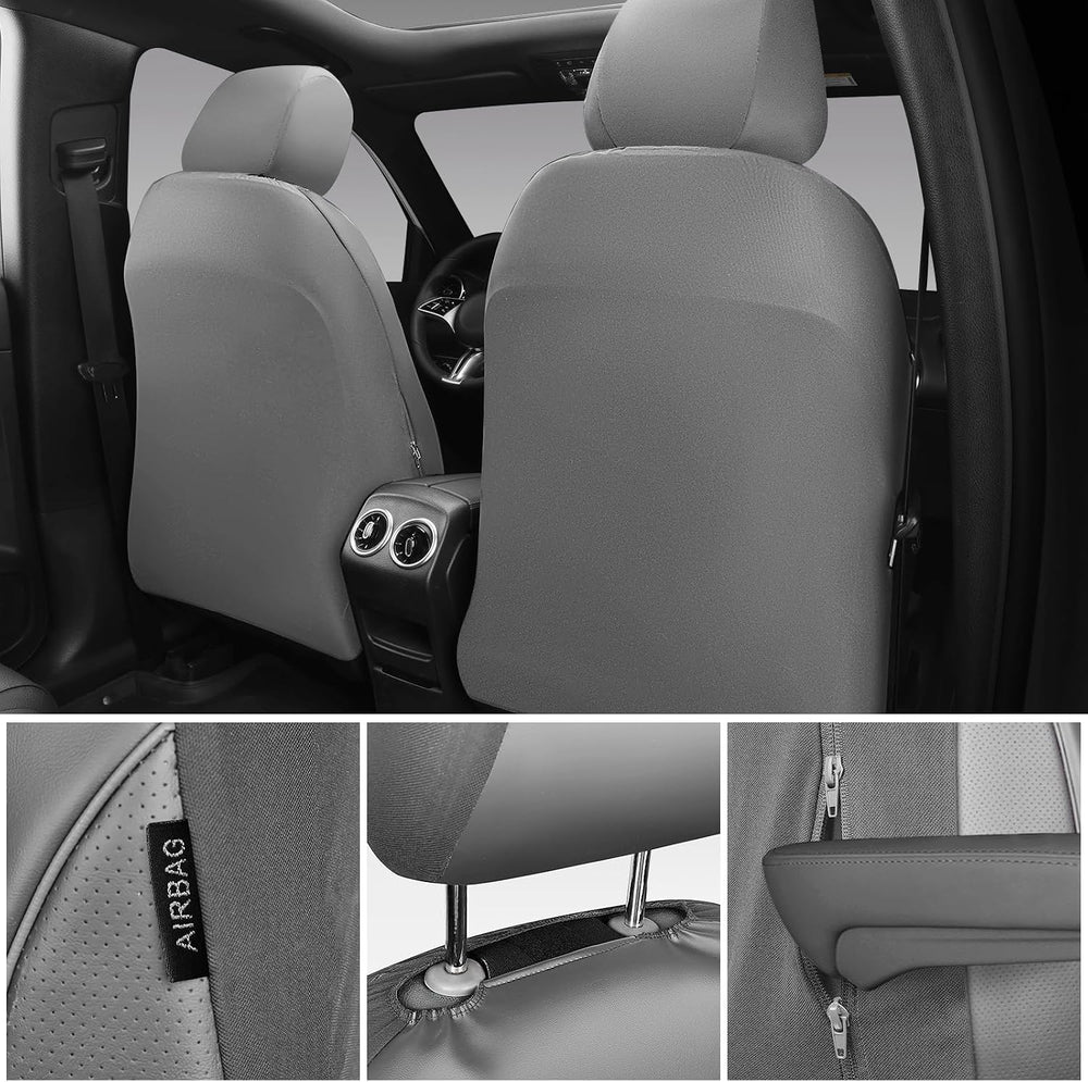 CAR PASS 3D Foam PU Leather Car Seat Covers, Universal Seat Covers Front 2 fo...