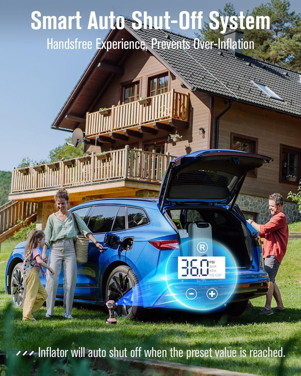 AVID POWER Cordless Tire Inflator Portable Air Compressor, 20V Tire Pump