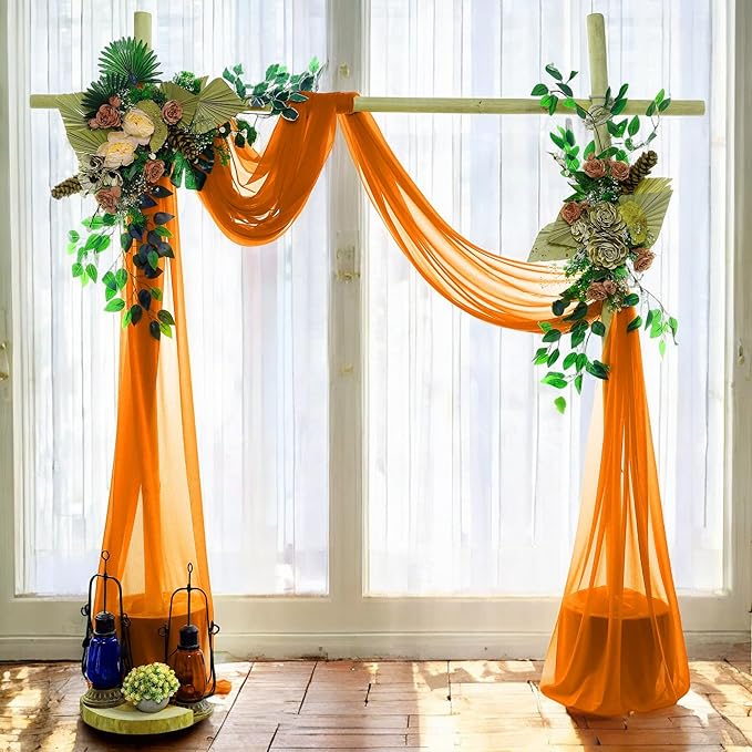 MDS Halloween Chiffon Draping Fabric - 1 Panel, 30" Wide x 50ft Long - S...