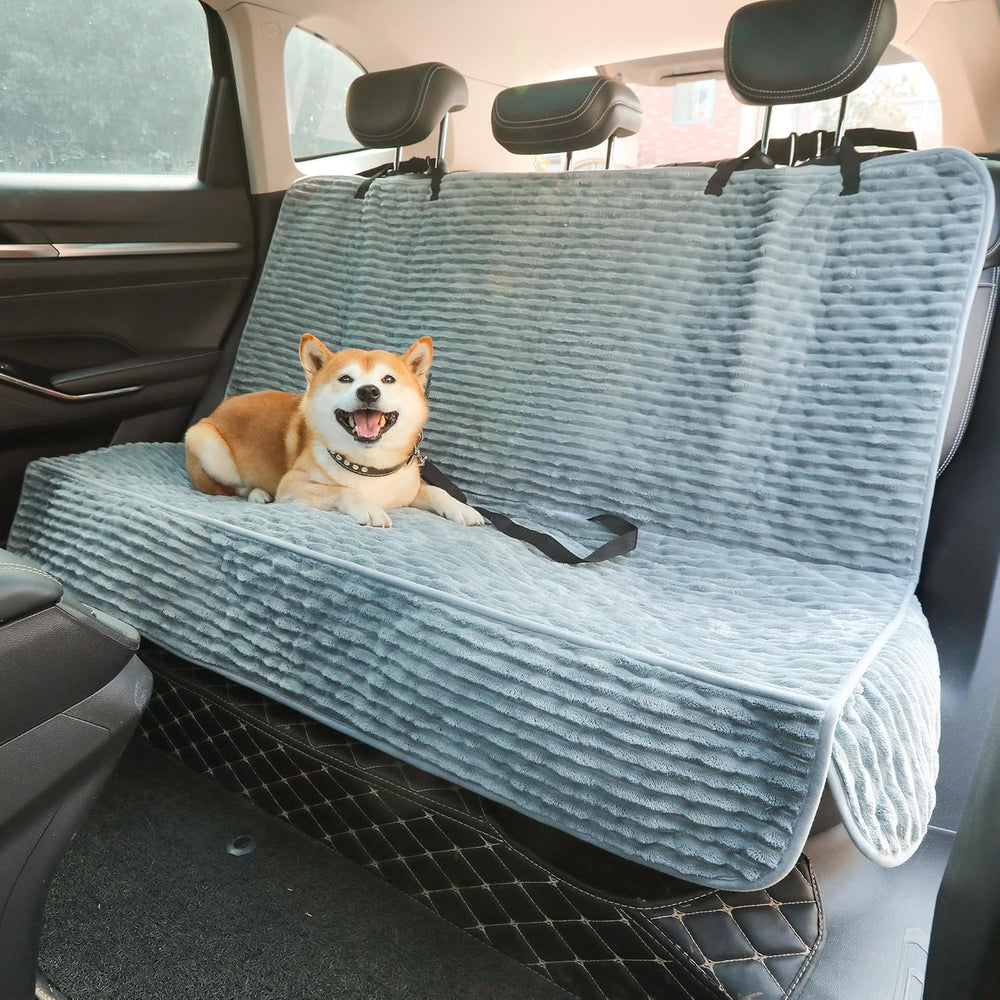 Dog Car Seat Cover, Waterproof Non-Slip Pet Mat, Bluegrey Back Seat
