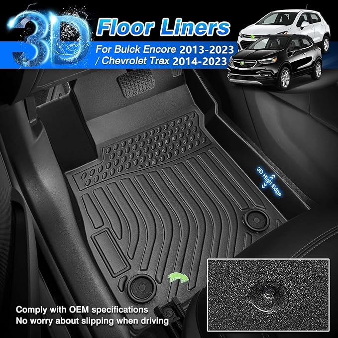Cartist Custom Fit for Floor Mats 2014-2023 Chevrolet Chevy Trax / 2013-2023