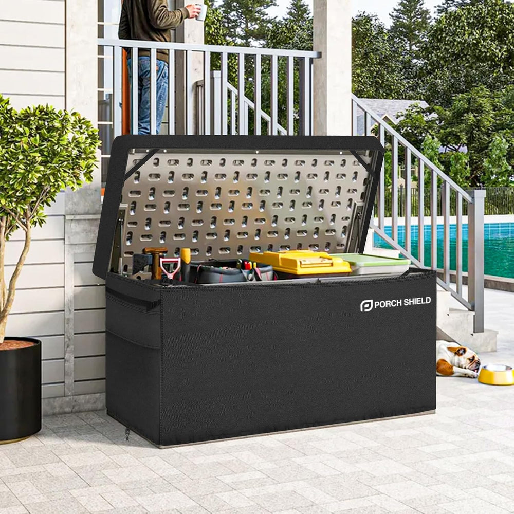 Porch Shield Patio Deck Box Cover (Upgrade), 62 x 29 x 28 inches, Black