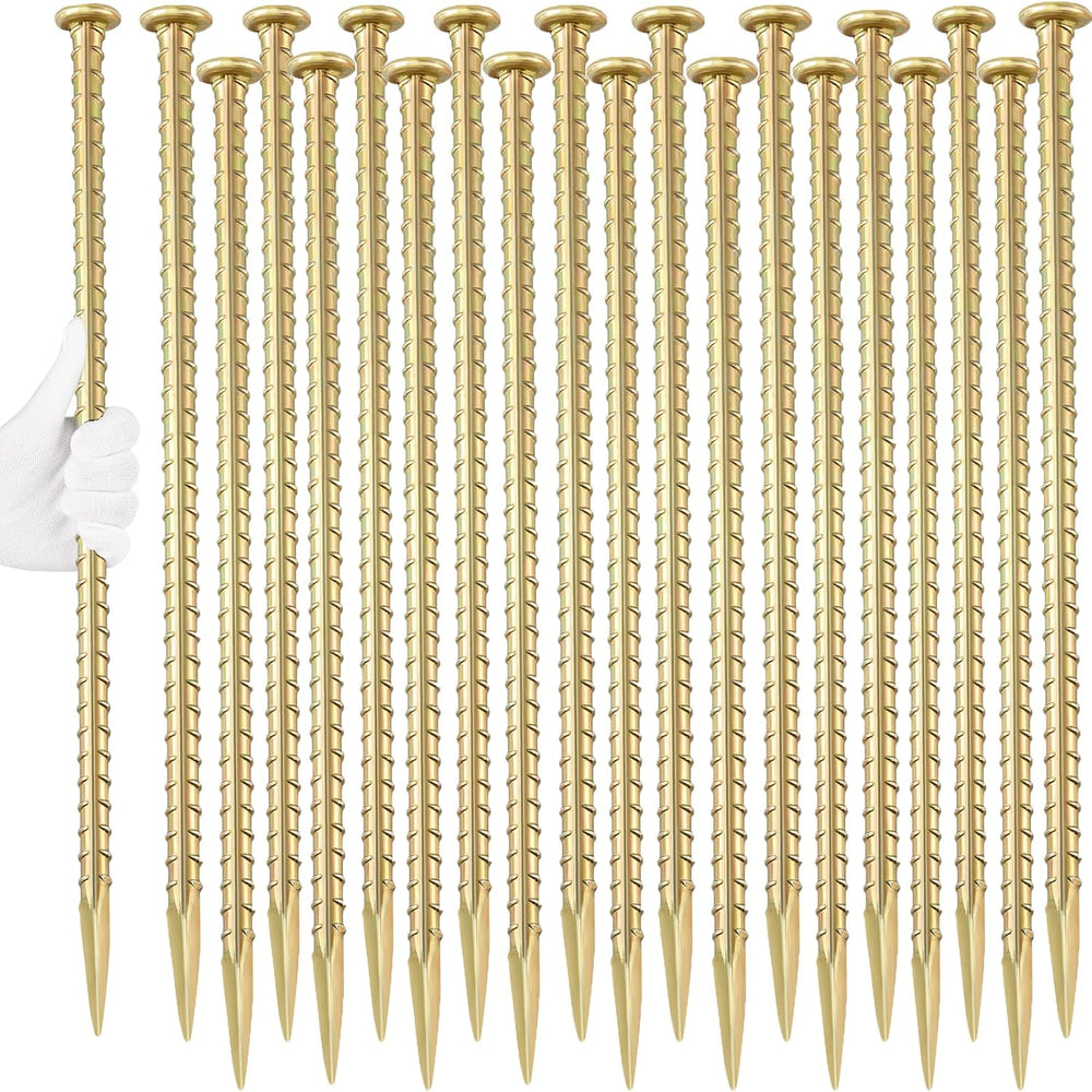 16 Inch Rebar Stakes 1/2 Inch Diameter Galvanized Steel Ground Anchors Heavy ...