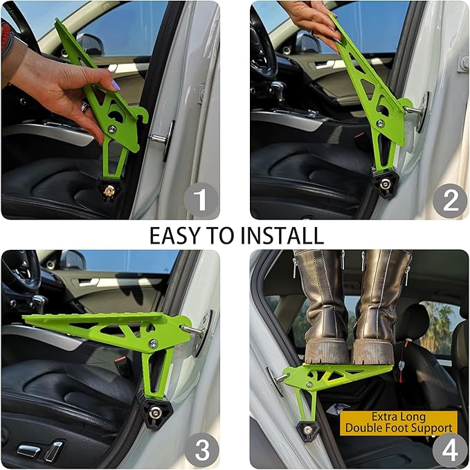 TOOENJOY Universal Fit Car Door Step, Foldable Roof Rack Door Step Up on Door
