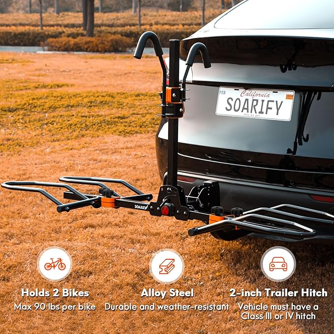 Platform 2 EBike Rack for Car Hitch Bike Rack for SUV RV Trucks Carrier Bicycle