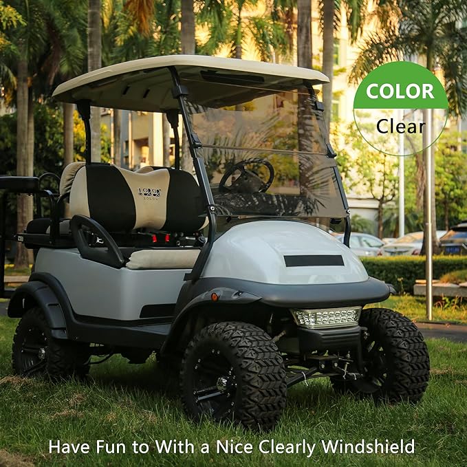 10L0L Golf Cart Windshield for Club Car Precedent 2004-Up, 2017-Up Onward