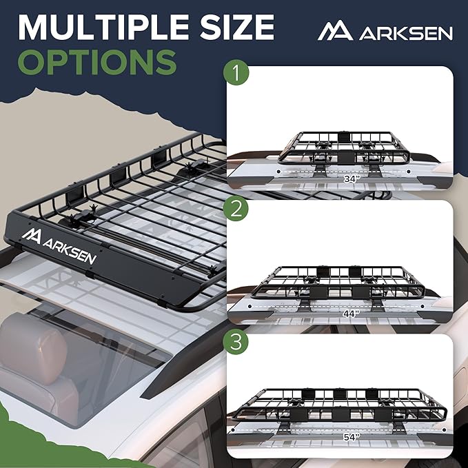 ARKSEN 54 x 39 x 5 Inch Upgrade Universal Roof Rack