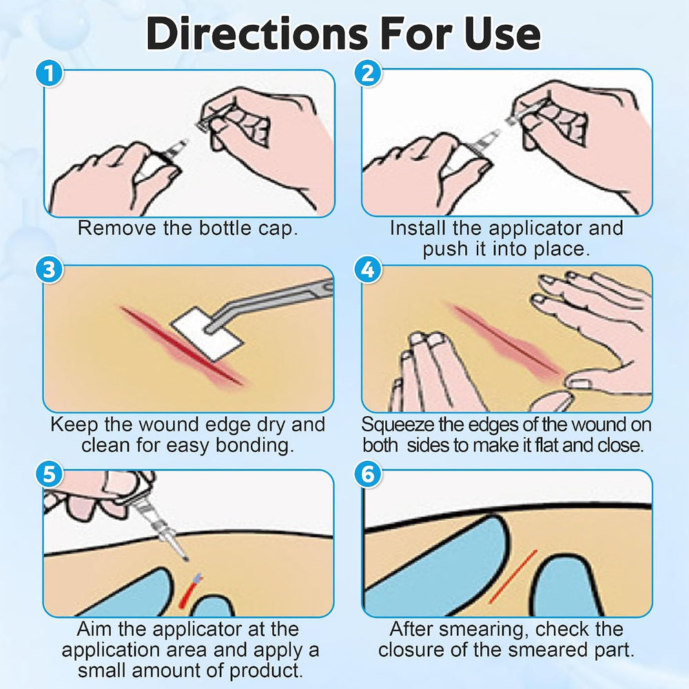 Veterinary Surgical Skin Glue, Strong Surgical Adhesive with 10 Precise Appli...
