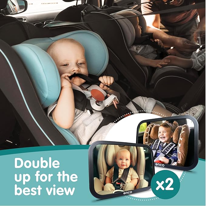 Onco Baby Car Mirror Rear Facing (2 Pack)