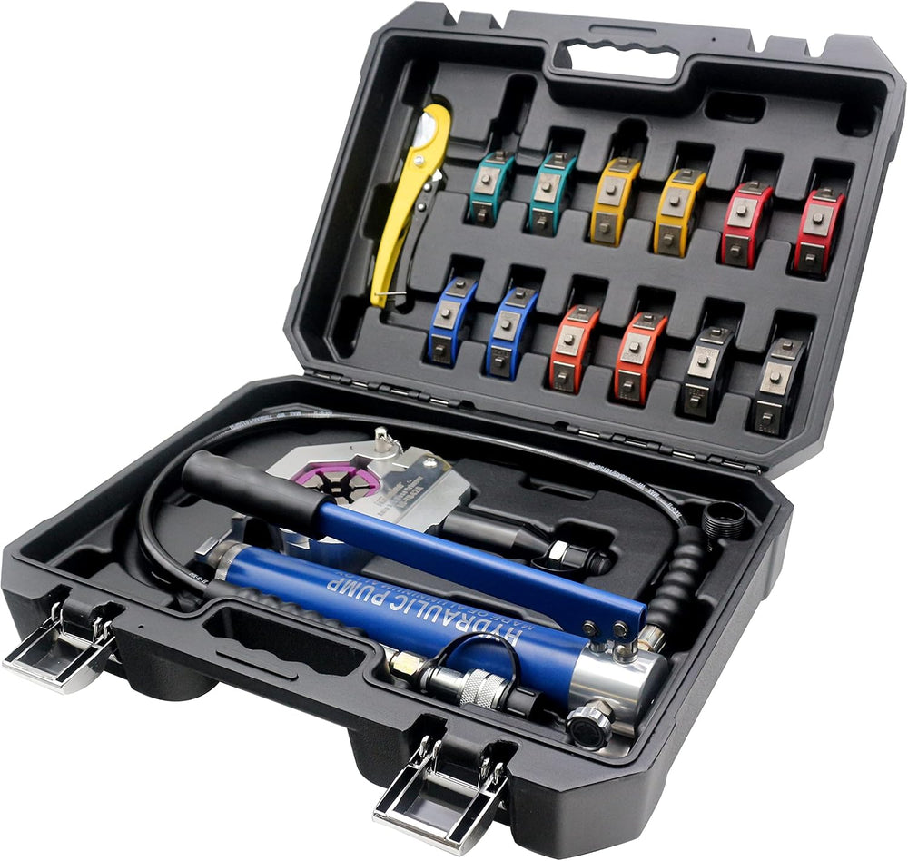 Manual Hydraulic A/C Hose Crimper Automotive A/C Hose Crimping Tools for BH A...