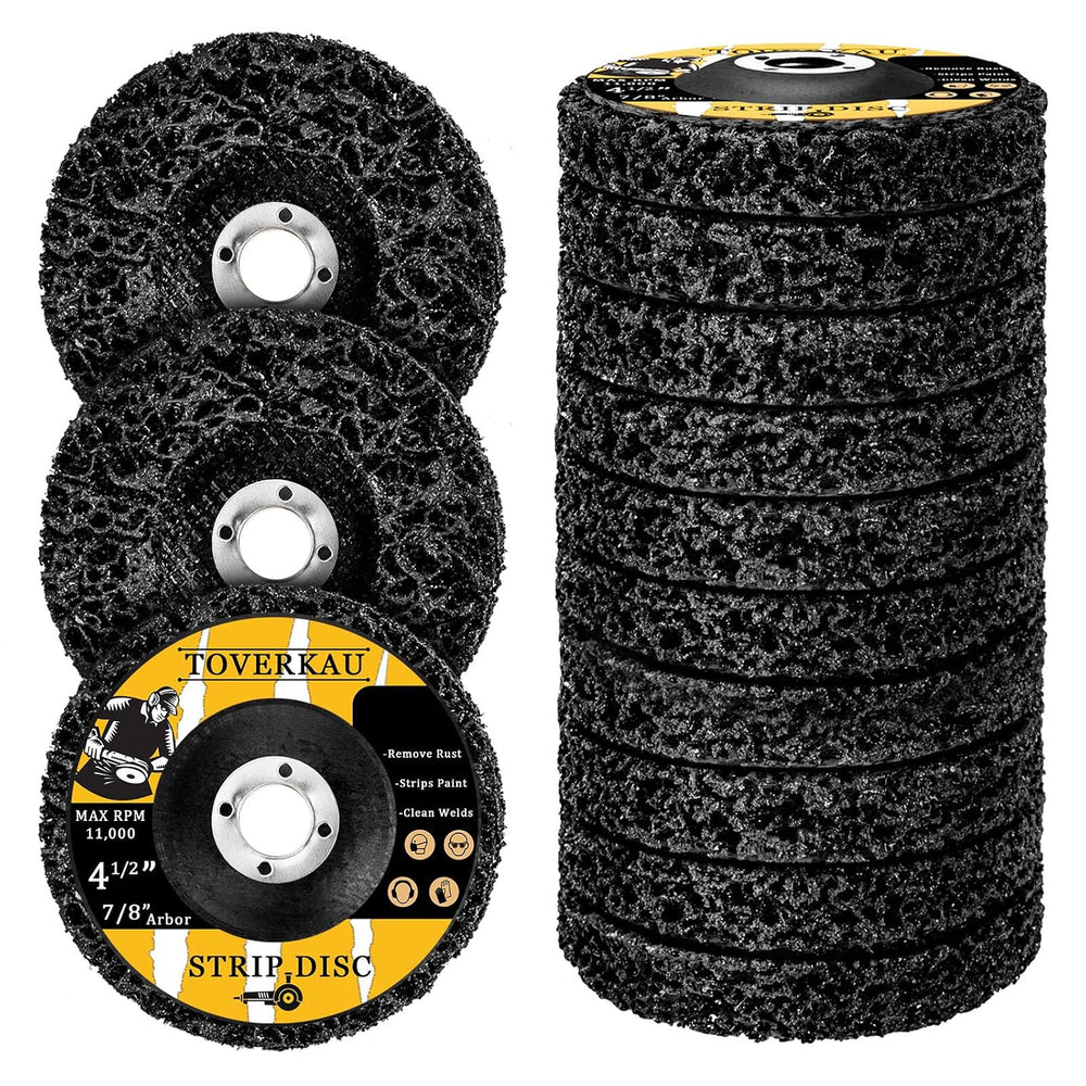 10 Pack 4.5 inch Strip Discs for Angle Grinder, Wire Stripping Wheel Paint Re...