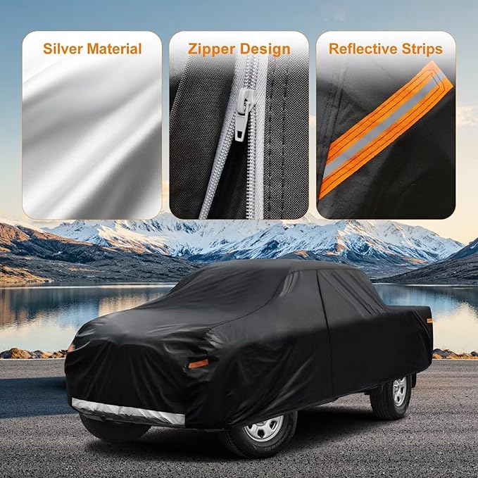 Kayme Truck Cover Custom Fit Ford Ranger Super Cab/Crew Cab Short Bed. Full