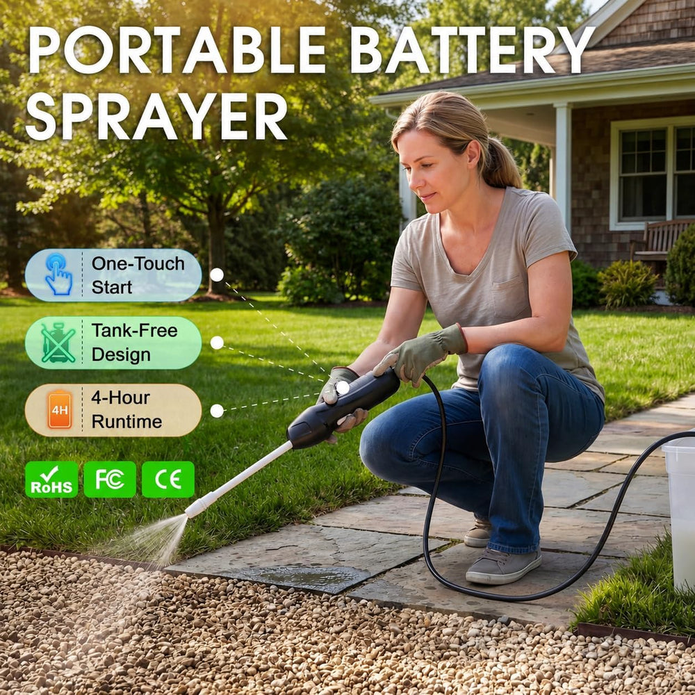 Teexpert Battery Powered Sprayer, Electric Garden Sprayer for Rock Glue, Adju...