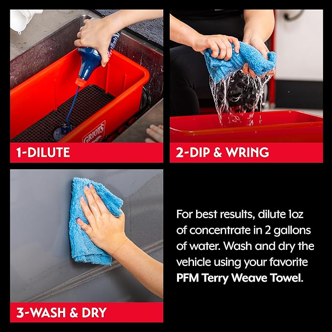 Griot's Garage Rinseless Wash for Car Cleaning and Detailing, No-Rinse Ve...