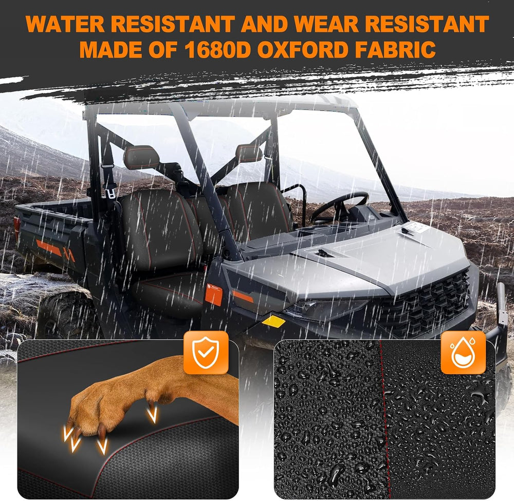 BORDAN Waterproof UTV Seat Cover with Wingback for 2022-2026 Polaris Ranger X...