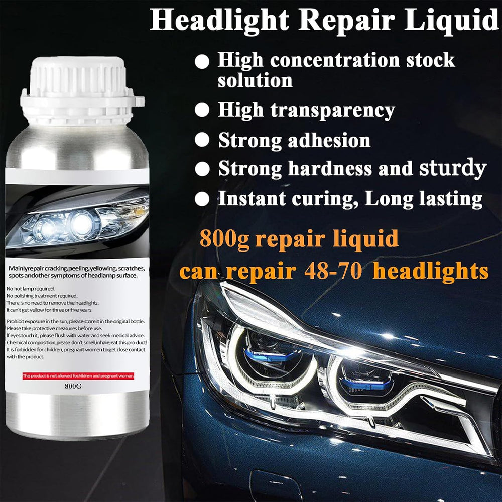 Pmbqifay Headlight Restoration Kit, Car Headlight Polish Repair Renovation Ki...