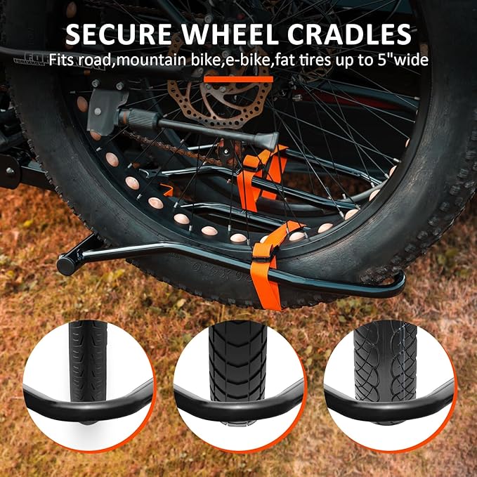 Platform 2 EBike Rack for Car Hitch Bike Rack for SUV RV Trucks Carrier Bicycle