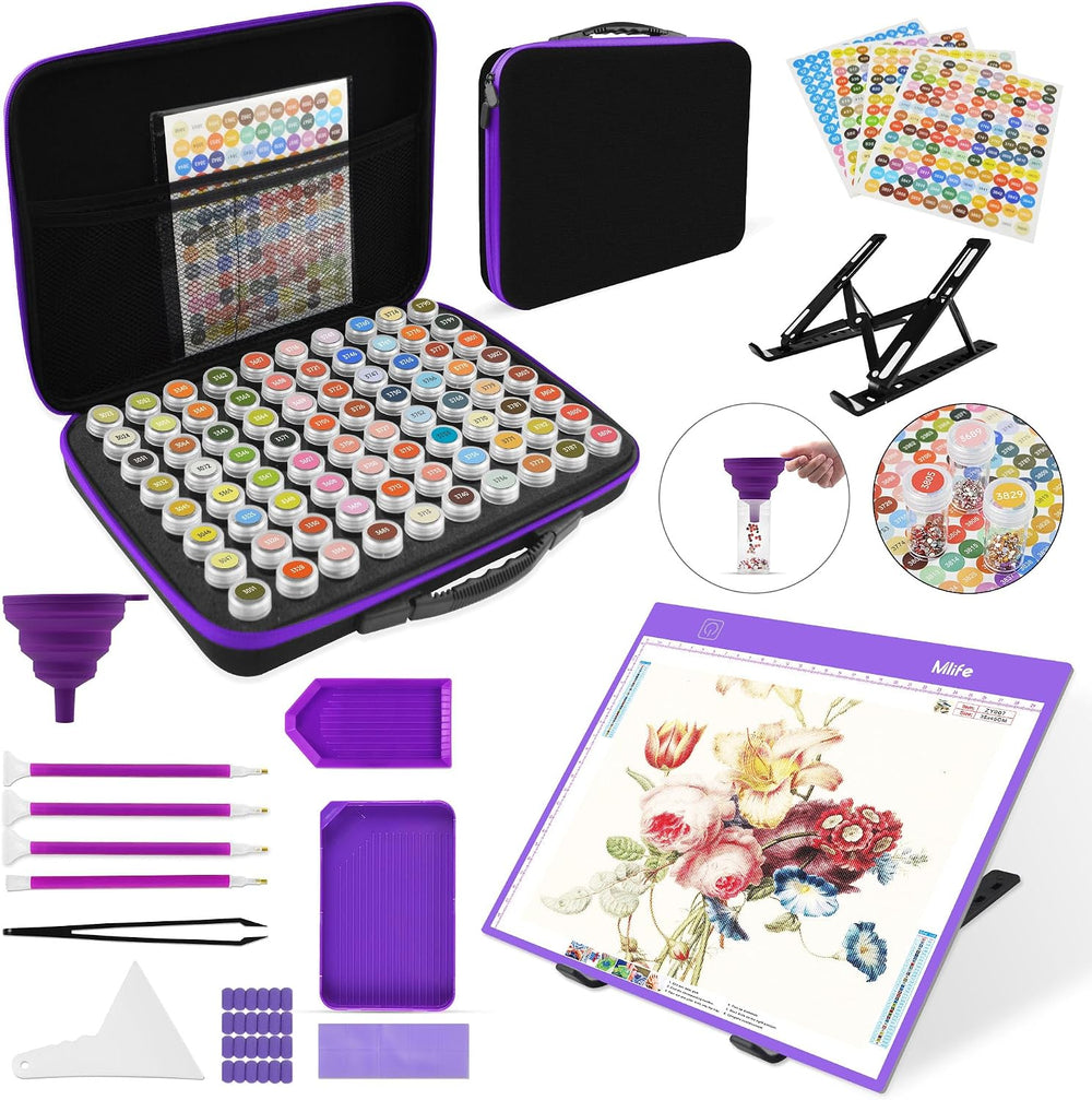 Mlife Diamond Art Painting Storage Boxes,1 Diamond Painting A4 Light Box Trac...