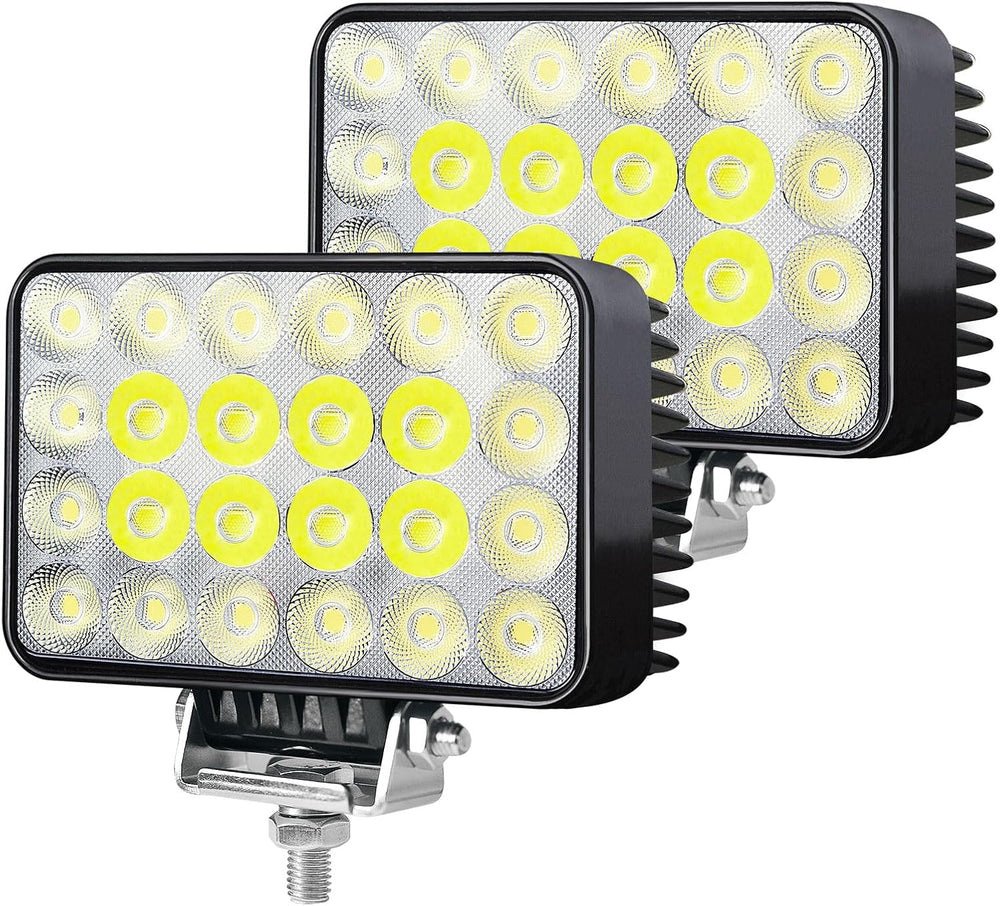 2-Pack 72W LED Work Light 12V 24V Heavy-Duty Truck Fog Light