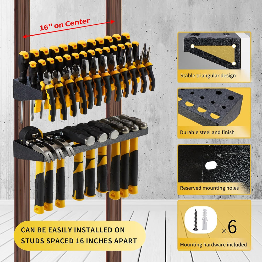 Wall Mount Hand Tool Organizer, Screwdriver Organizer, Pliers Holder, Hammer ...
