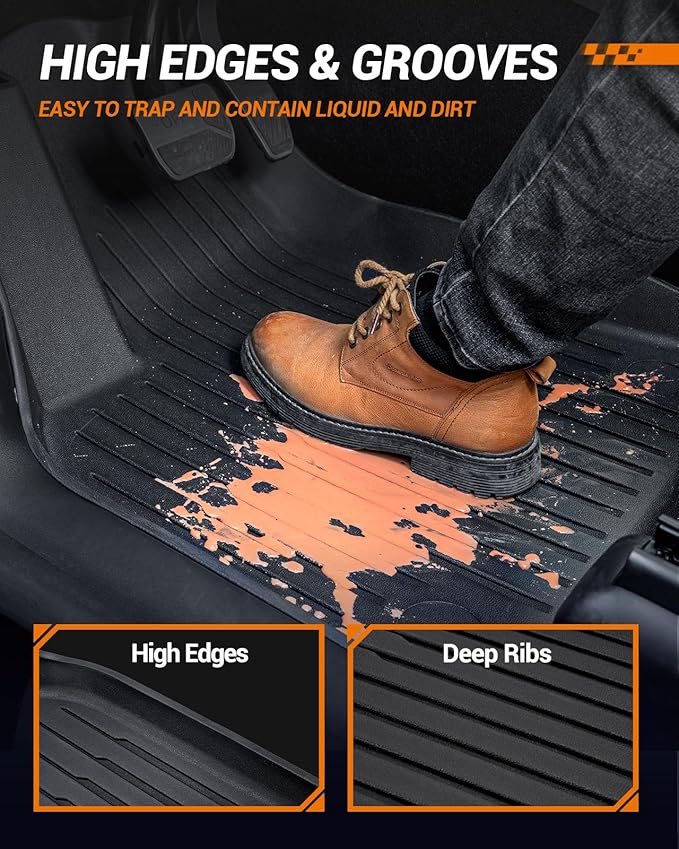 SEALIGHT Floor Mats for Tesla Model y 5-seat 2020-2024, Car Mats All Weather