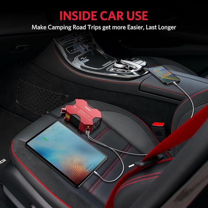 500 Watt Car Power Inverter DC 12V to AC 110V Car Plug Inverter Adapter Power