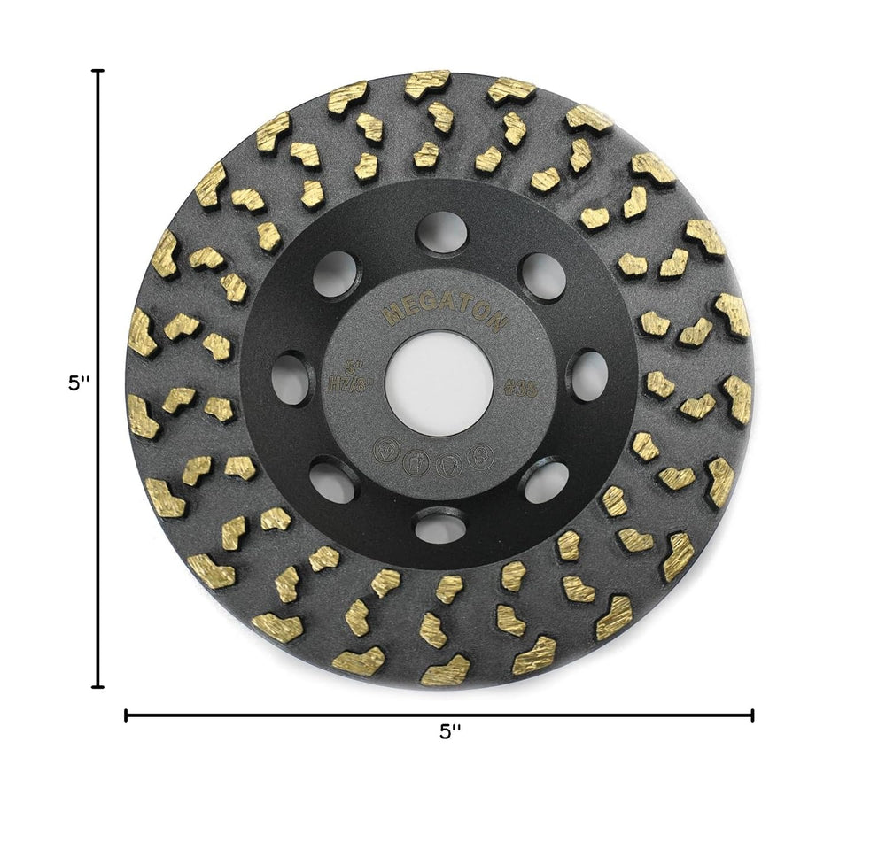 Megatron 5" Diamond Cup Grinding Removing Disc Wheel for Any Concrete, P...