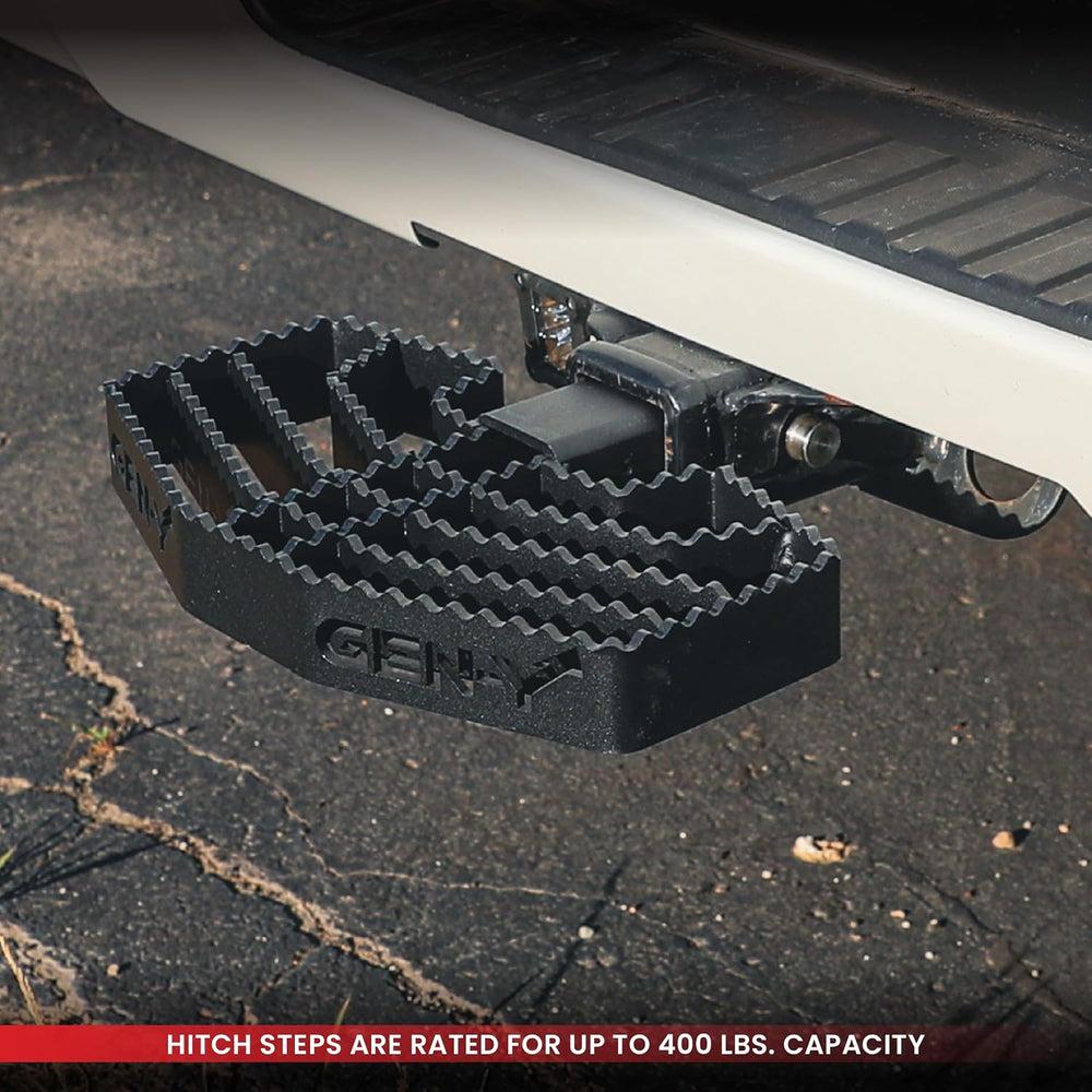 GEN-Y Hitch Serrated Hitch Step, Black, Fits 2-Inch Receiver | 400 LB Capacit...