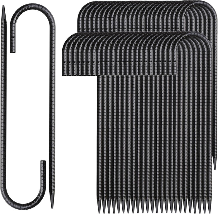 12 Inch Rebar Stakes 50 Pack J Hook Ground Stakes Heavy Duty Chain Link Fence