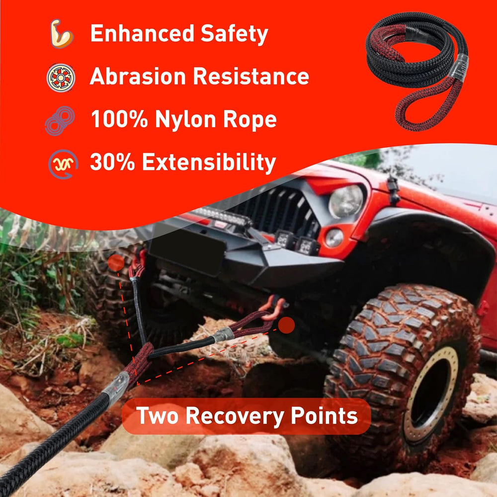 Kinetic Recovery Bridle Extension Rope 7/8'' x 10' (MBS 29,000 lb...