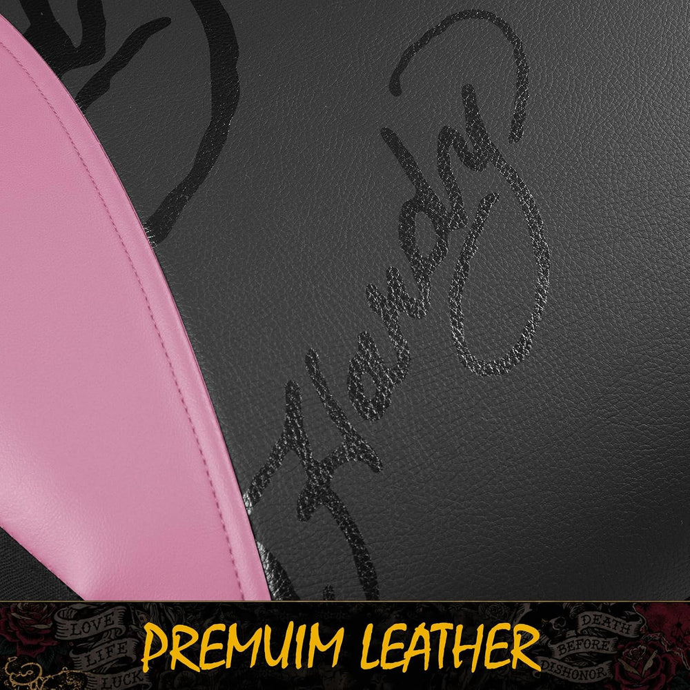 ED HARDY Tiger Print Car Seat Covers, Pink Premium Leather Front Seat Covers,...
