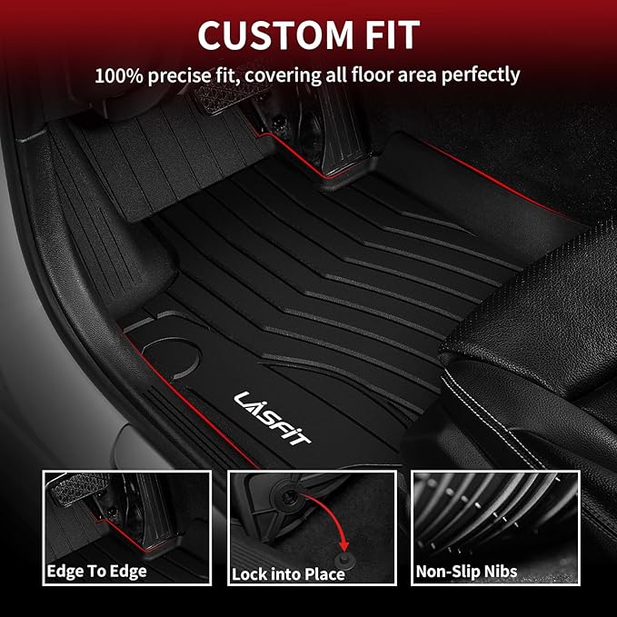 LASFIT Floor Mats for Mercedes Benz C Class 2021 2020 2015-2019 C300 / C350 /