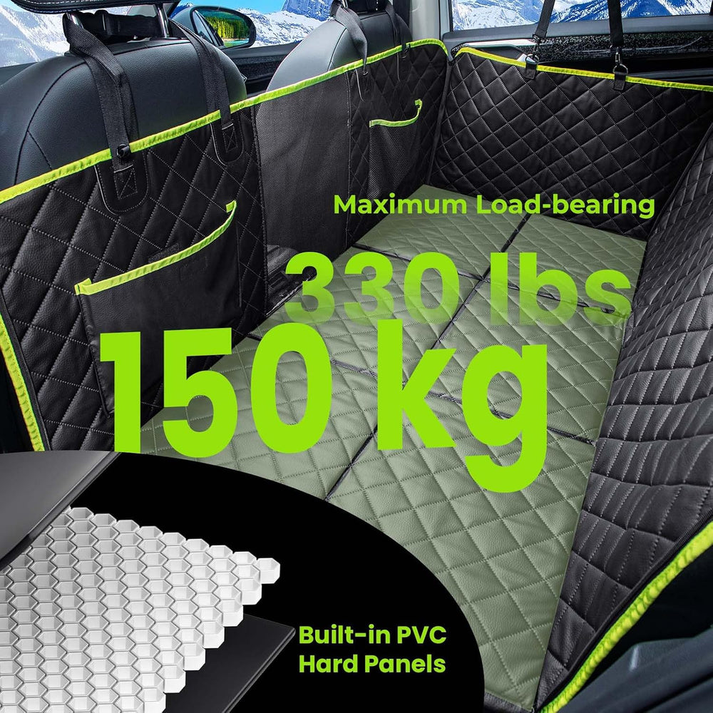 Dog Car Seat Cover for Back Seat, Waterproof Leather Fabric Back Seat Extende...