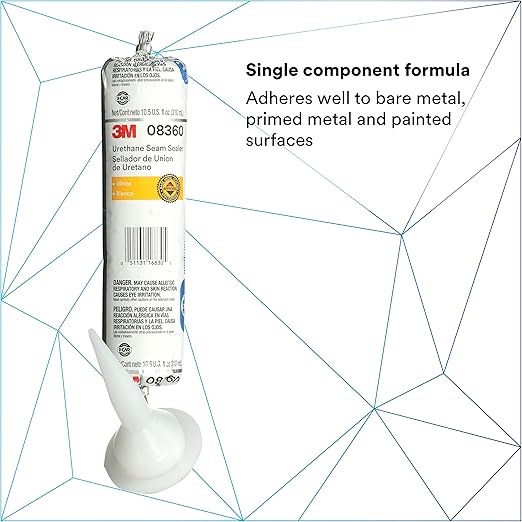 3M Urethane Seam Sealer, High Solids, Permanently Flexible, 310 mL/10.5 fl oz