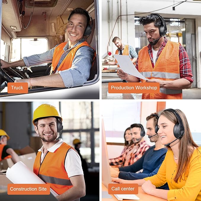 EKSA Noise Cancelling Trucker Bluetooth Headset