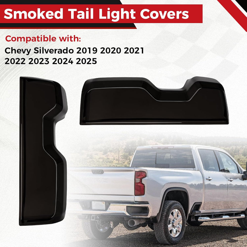 Taillight Protector Covers Compatible with Chevrolet Silverado 2019-2025, Gen...