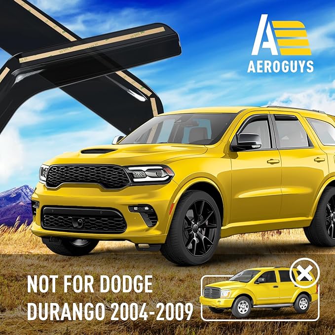 Extra Durable Window Deflectors in-Channel Window Visors Rain Guards Fit (4pcs)