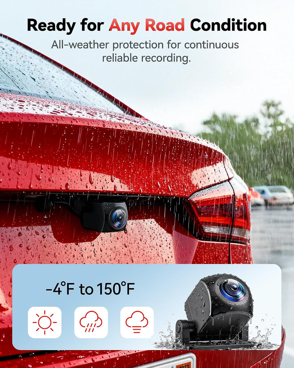 REDTIGER F7N 4K Dash Cam Front and Rear, 5.8GHz WiFi6-20 MB/s, APP Control