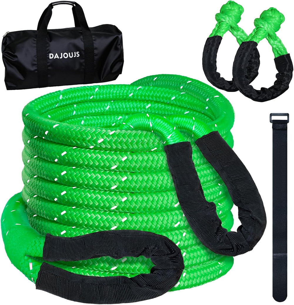 Kinetic Recovery Tow Rope 5/8" x 20ft Tow Strap 36000lbs Snatch Strap wi...