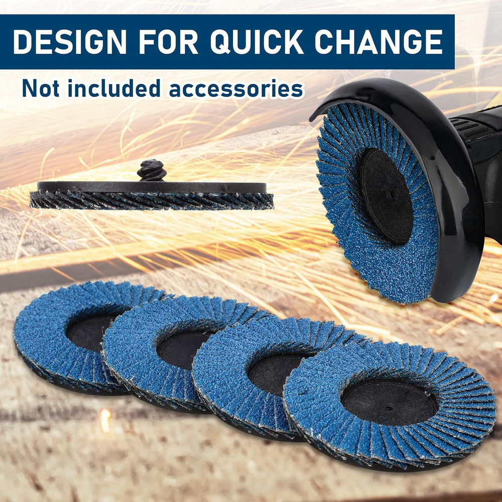 50 Pcs 3 Inch Flap Discs 60 Grit T27 Flap Sanding Disc High Density Zirconia ...