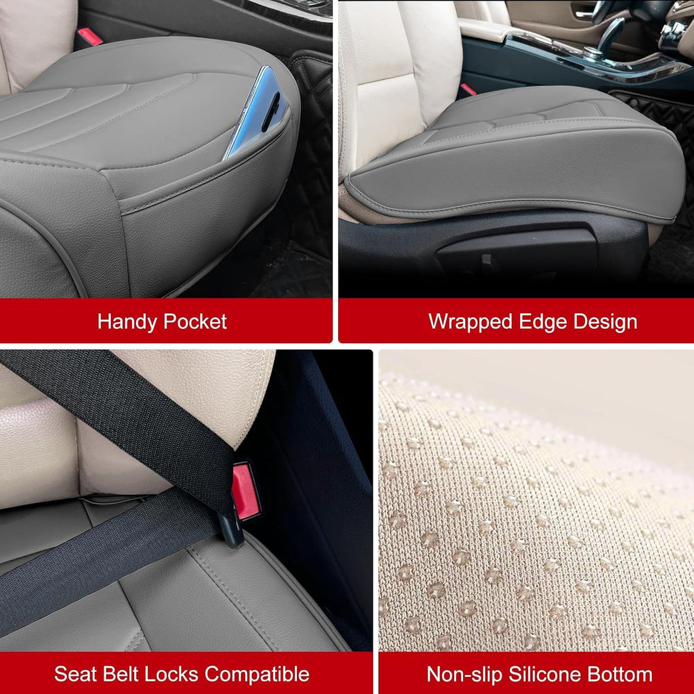 BOPUOVRE Car Seat Cover for Luxury & Comfort PU Leather