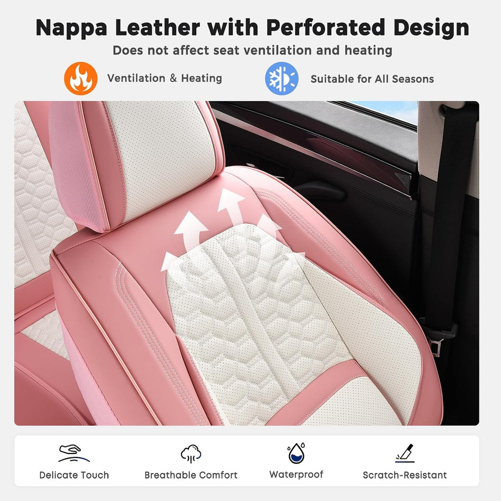 Huidasource Leather Seat Covers for Cars, Front and Rear Car Seat Covers Full...