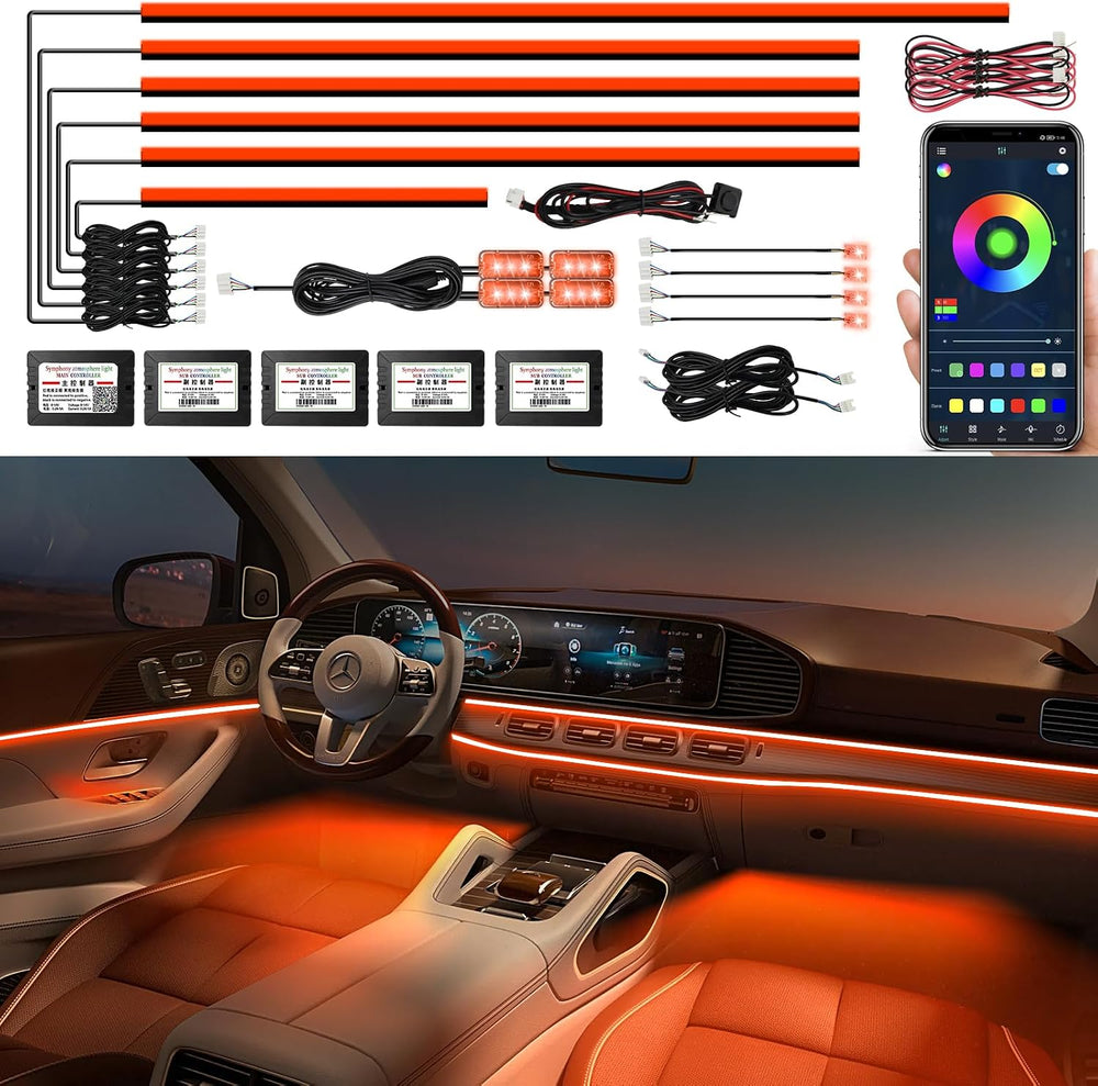 Acrylic Interior Car Lights, AMKI Car LED Strip Light